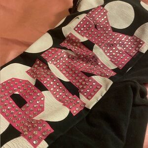 Victoria’s Secret PINK Foldover Bedazzled Crop Leggings